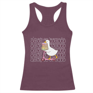 School Bus Driver Welcome Back to School Racerback Tank Top TS14 Maroon Print Your Wear