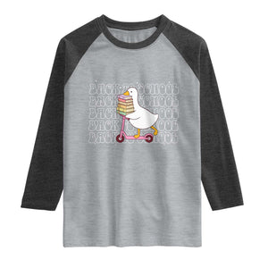 School Bus Driver Welcome Back to School Raglan Shirt TS14 Heather Gray Heather Charcoal Print Your Wear