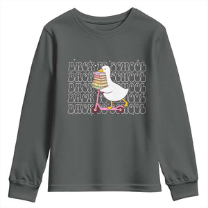 School Bus Driver Welcome Back to School Youth Sweatshirt TS14 Dark Heather Print Your Wear