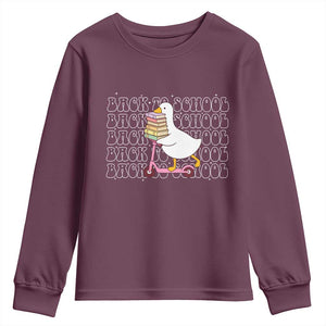 School Bus Driver Welcome Back to School Youth Sweatshirt TS14 Maroon Print Your Wear
