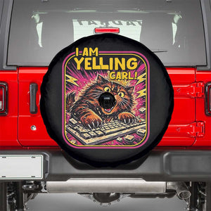 Funny I Am Yelling Carl Spare Tire Cover Screaming Donut Cat Meme