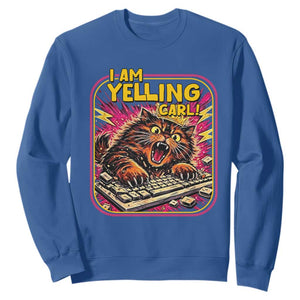 Funny I Am Yelling Carl Sweatshirt Screaming Donut Cat Meme