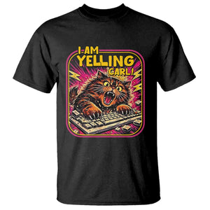 Funny I Am Yelling Carl T Shirt Screaming Donut Cat Meme