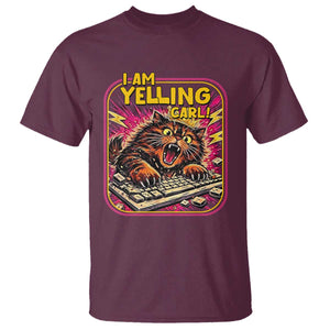 Funny I Am Yelling Carl T Shirt Screaming Donut Cat Meme