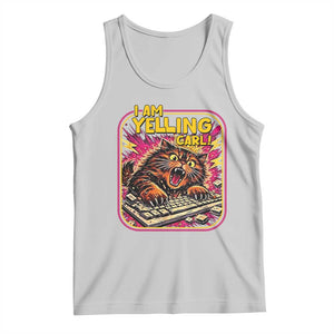 Funny I Am Yelling Carl Tank Top Screaming Donut Cat Meme