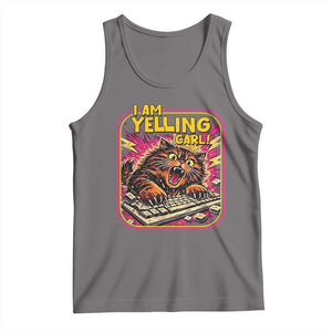 Funny I Am Yelling Carl Tank Top Screaming Donut Cat Meme