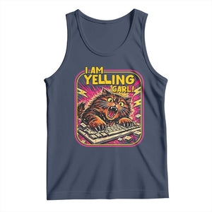 Funny I Am Yelling Carl Tank Top Screaming Donut Cat Meme