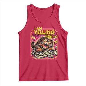 Funny I Am Yelling Carl Tank Top Screaming Donut Cat Meme
