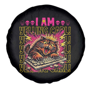 Funny I Am Yelling Carl Donut Cat Meme Spare Tire Cover