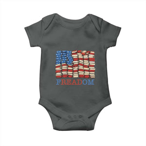 Freedom to Read Books Freadom Baby Onesie USA Flag Patriotic Library Book Lover