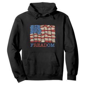 Freedom to Read Books Freadom Hoodie USA Flag Patriotic Library Book Lover