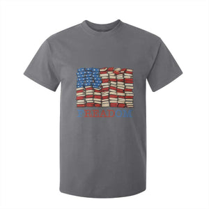 Freedom to Read Books Freadom T Shirt For Kid USA Flag Patriotic Library Book Lover