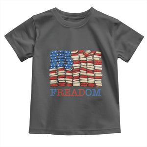 Freedom to Read Books Freadom Toddler T Shirt USA Flag Patriotic Library Book Lover