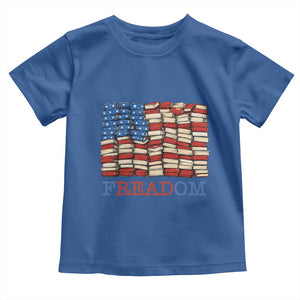 Freedom to Read Books Freadom Toddler T Shirt USA Flag Patriotic Library Book Lover