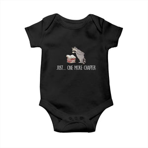 Just One More Chapter Baby Onesie Funny Raccoon Reading Book Lover Gift TS14 Black Print Your Wear