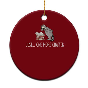 Just One More Chapter Ceramic Ornament Funny Raccoon Reading Book Lover Gift TS14 1pc Red Print Your Wear