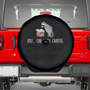 Just One More Chapter Spare Tire Cover Funny Raccoon Reading Book Lover Gift TS14 Black Print Your Wear