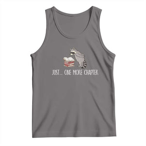 Just One More Chapter Tank Top Funny Raccoon Reading Book Lover Gift TS14 Deep Heather Print Your Wear