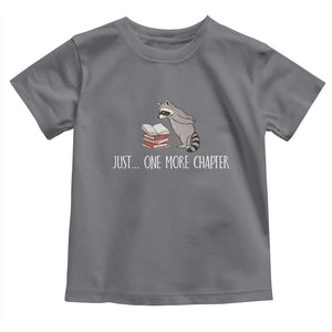 Just One More Chapter Toddler T Shirt Funny Raccoon Reading Book Lover Gift TS14 Charcoal Print Your Wear