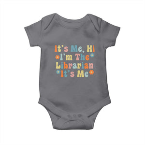 It's Me Hi I'm The Librarian Summer Reading Baby Onesie Funny Back to School TS14 Charcoal Print Your Wear