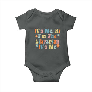 It's Me Hi I'm The Librarian Summer Reading Baby Onesie Funny Back to School TS14 Dark Heather Print Your Wear