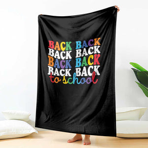 Groovy Back To School Throw Blanket First Day of School Colorful Teacher Student Kids TS14 Print Your Wear