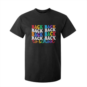 Groovy Back To School T Shirt For Kid First Day of School Colorful Teacher Student Kids TS14 Black Print Your Wear