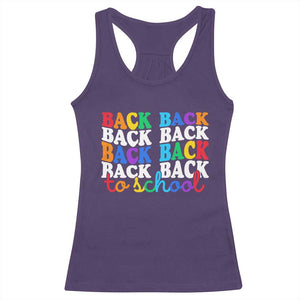 Groovy Back To School Racerback Tank Top First Day of School Colorful Teacher Student Kids TS14 Purple Print Your Wear