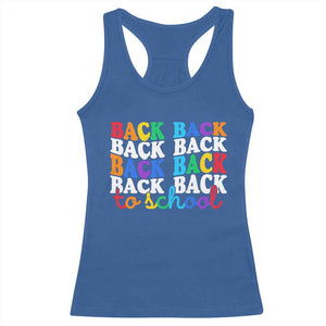 Groovy Back To School Racerback Tank Top First Day of School Colorful Teacher Student Kids TS14 Royal Blue Print Your Wear