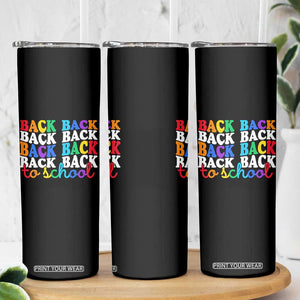 Groovy Back To School Skinny Tumbler First Day of School Colorful Teacher Student Kids TS14 Print Your Wear