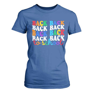 Groovy Back To School T Shirt For Women First Day of School Colorful Teacher Student Kids TS14 Royal Blue Print Your Wear