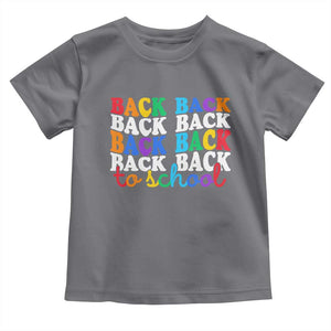 Groovy Back To School Toddler T Shirt First Day of School Colorful Teacher Student Kids TS14 Charcoal Print Your Wear