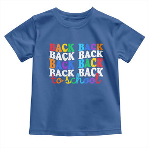 Groovy Back To School Toddler T Shirt First Day of School Colorful Teacher Student Kids TS14 Royal Blue Print Your Wear