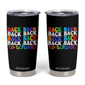 Groovy Back To School Tumbler Cup First Day of School Colorful Teacher Student Kids TS14 Black Print Your Wear