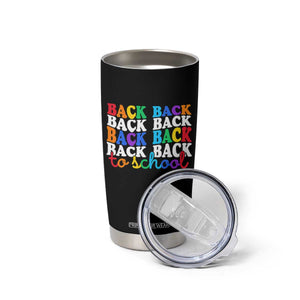 Groovy Back To School Tumbler Cup First Day of School Colorful Teacher Student Kids TS14 Print Your Wear