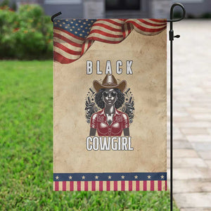 Black Cowgirl Rodeo Garden Flag African American Western Country Texas TS14 Vintage Rustic Tan Navy Print Your Wear