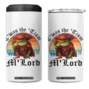Funny Frog Knight 4 in 1 Can Cooler Tumbler T'was The 'Tism M'Lord Medieval Knight TS14 One Size: 16 oz White Print Your Wear