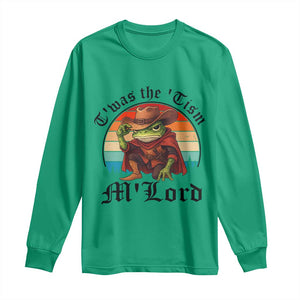 Funny Frog Knight Long Sleeve Shirt T'was The 'Tism M'Lord Medieval Knight TS14 Irish Green Print Your Wear