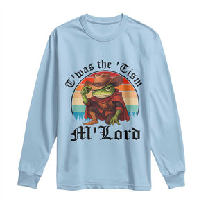 Funny Frog Knight Long Sleeve Shirt T'was The 'Tism M'Lord Medieval Knight TS14 Light Blue Print Your Wear