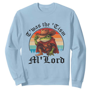 Funny Frog Knight Sweatshirt T'was The 'Tism M'Lord Medieval Knight TS14 Light Blue Print Your Wear
