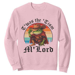 Funny Frog Knight Sweatshirt T'was The 'Tism M'Lord Medieval Knight TS14 Light Pink Print Your Wear