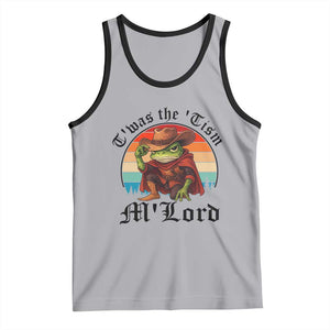 Funny Frog Knight Tank Top T'was The 'Tism M'Lord Medieval Knight TS14 Athletic Heather Black Print Your Wear