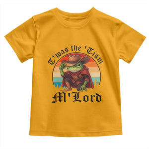 Funny Frog Knight Toddler T Shirt T'was The 'Tism M'Lord Medieval Knight TS14 Gold Print Your Wear