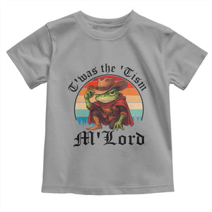 Funny Frog Knight Toddler T Shirt T'was The 'Tism M'Lord Medieval Knight TS14 Sport Gray Print Your Wear