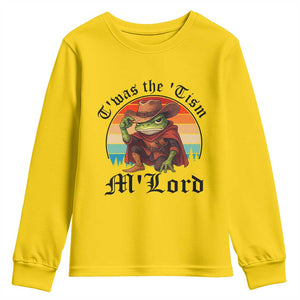 Funny Frog Knight Youth Sweatshirt T'was The 'Tism M'Lord Medieval Knight TS14 Daisy Print Your Wear