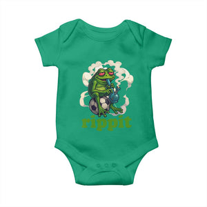 Rippit Stoner Frog Baby Onesie Smoking Weed Pot Marijuana Cannabis 420 TS14 Irish Green Print Your Wear
