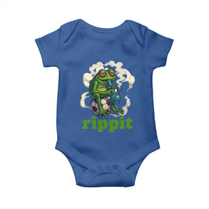 Rippit Stoner Frog Baby Onesie Smoking Weed Pot Marijuana Cannabis 420 TS14 Royal Blue Print Your Wear
