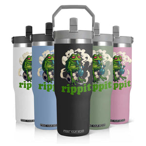Rippit Stoner Frog Flip Straw Tumbler Smoking Weed Pot Marijuana Cannabis 420 TS14 Print Your Wear
