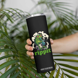 Rippit Stoner Frog Skinny Tumbler Smoking Weed Pot Marijuana Cannabis 420 TS14 Print Your Wear