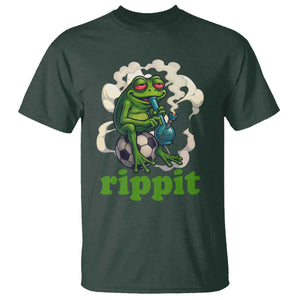 Rippit Stoner Frog T Shirt Smoking Weed Pot Marijuana Cannabis 420 TS14 Dark Forest Green Print Your Wear